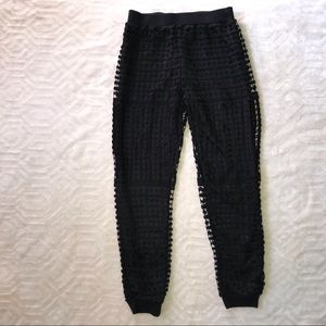 Mustard Seed S sheer harem pant Lace overlay blk